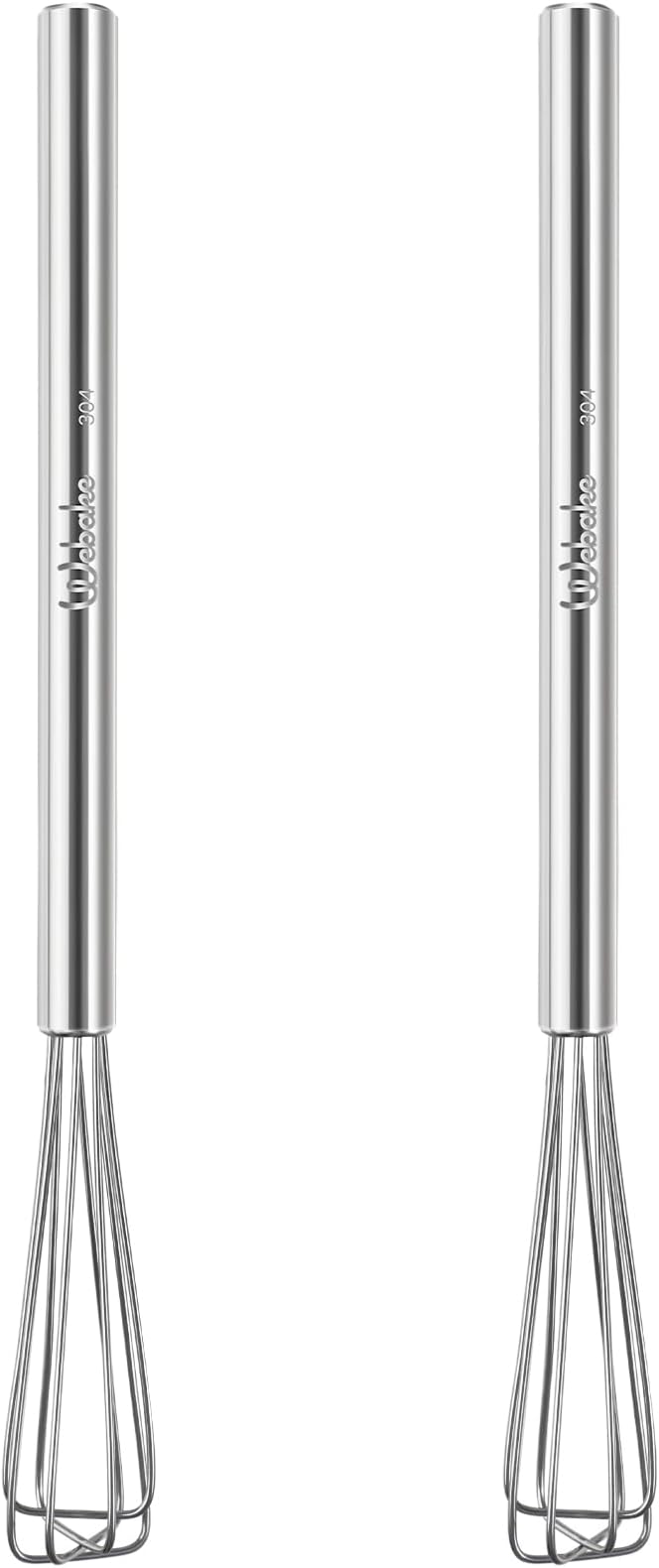 Webake Mini Whisks 10.25" Stainless Steel Small Espresso Whisks, Tiny Coffee Distribution, Square Bar Whisk for Professional or Home, Set of 2