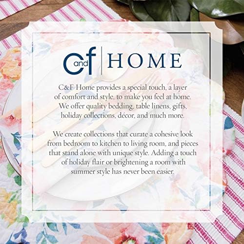 C&F Home American Flag Stars & Stripes 100% Cotton Single Placemat 13" x 19" Versatile Summer 4th of July USA Patriotic Independence Day Americana Machine Wash Decor Decoration 13" x 19" Blue, Red