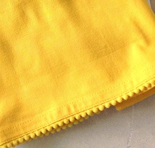 TARAN LIVING Kitchen Towels 100% Cotton Solid Dish Cloths Kitchen Hand Towel Reusuable Dish Towel for Cleaning & Drying Tea Towels Set with Hanging Loop - 18"x 28", Yellow, Pack of 6