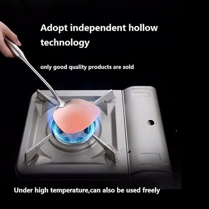 Solid Turner Spatula Stainless Steel Serving Utensils Cooking Tool For Egg Fish Steak Heat Proof Hollow Handle Easy to Clean 14.76 Inches