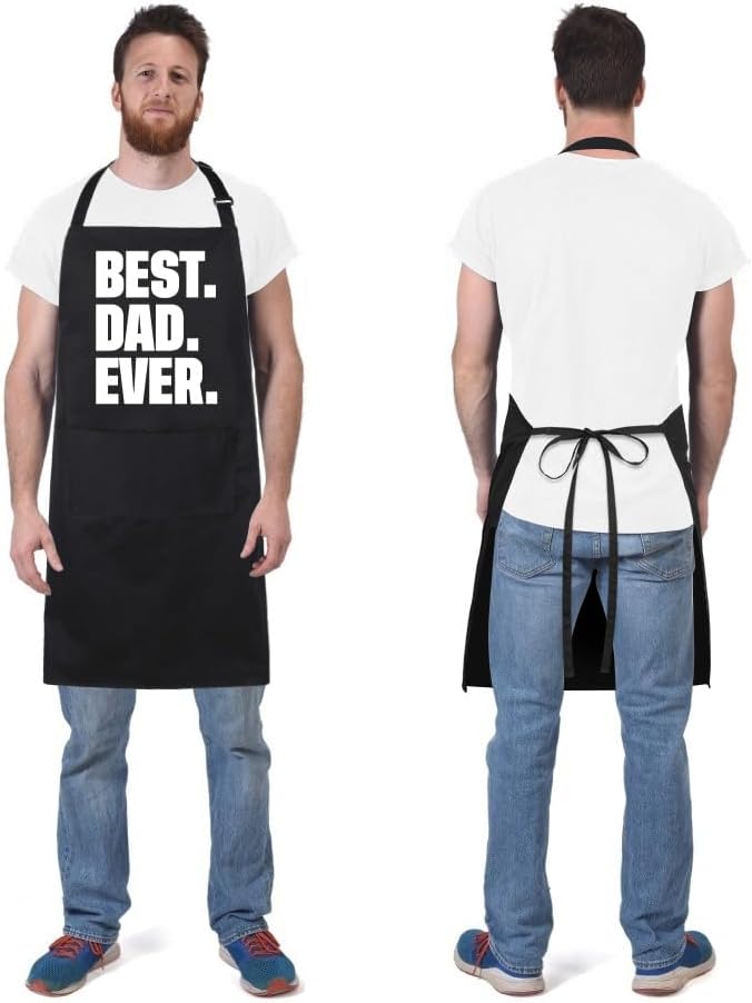 Xornis 100% Cotton Funny Apron for Men Women Adjustable Bib Aprons with 2 Pockets Grill Kitchen Cooking BBQ One Size Fits All