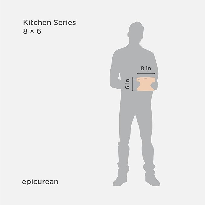 Epicurean Kitchen Series Cutting Board, 8-Inch × 6-Inch, Natural