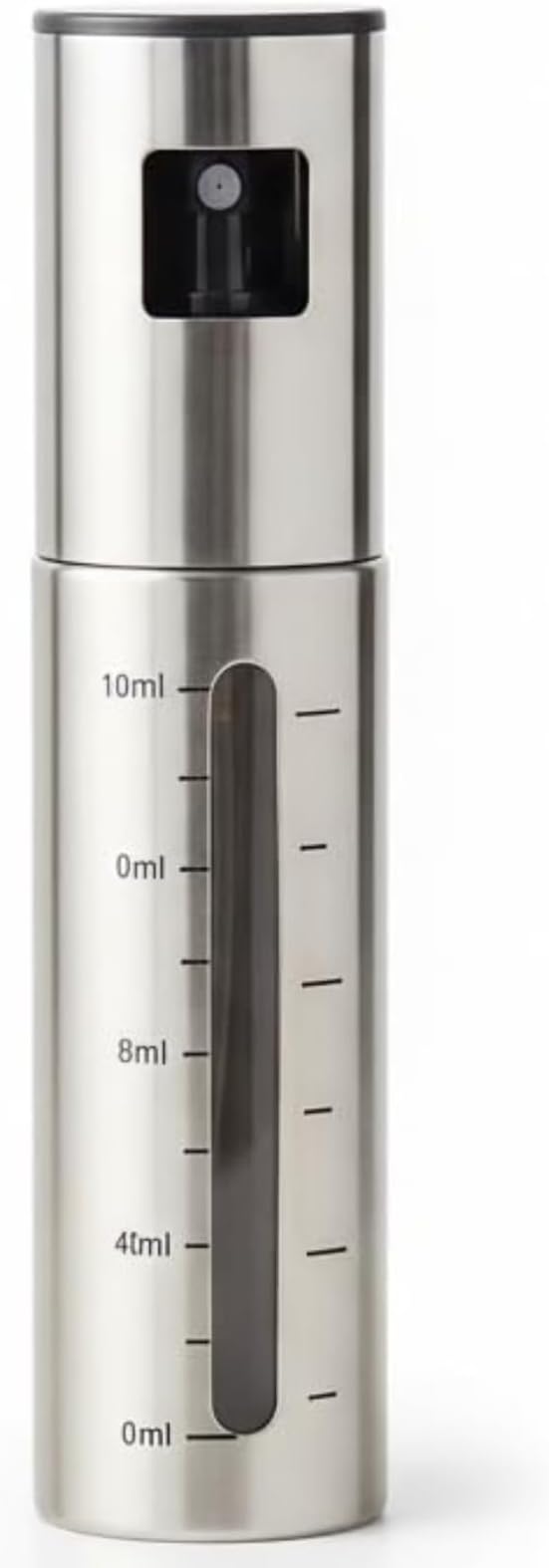 100ml Stainless Steel Olive Oil Spray Bottle – Graduated Metal and Glass Refillable Oil Mister for Cooking and Baking – Suitable for Home Cooks