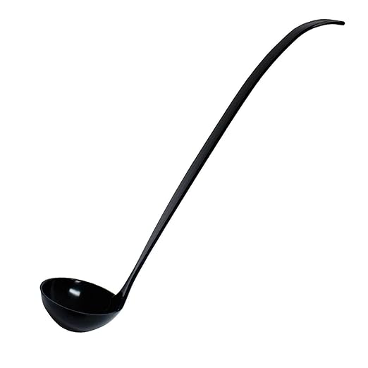 Party Essentials NW217 Plastic Ladle, 2-Ounce Capacity, Black (Case of 48)
