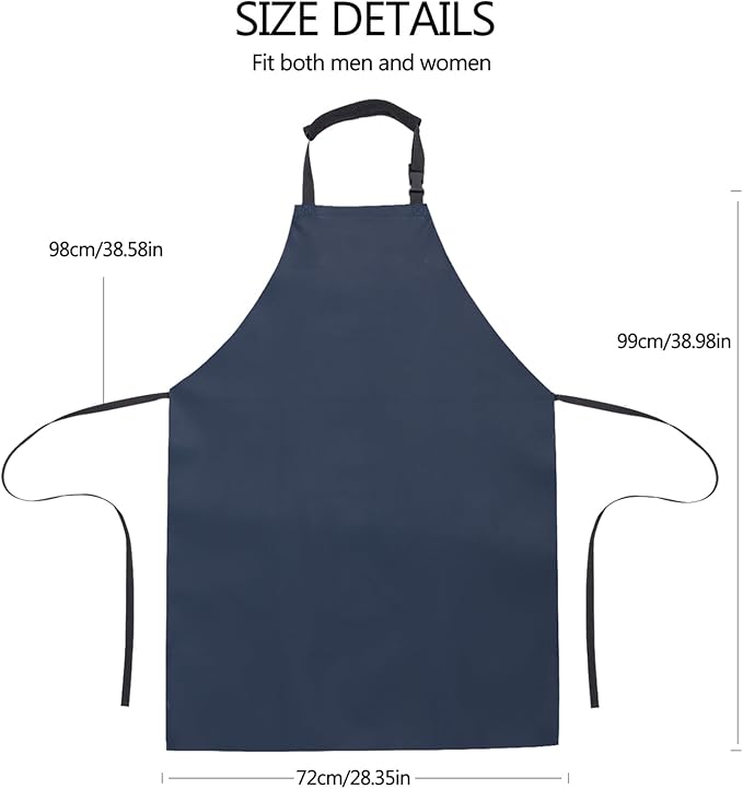 Homsolver 2 Pack Waterproof Rubber Aprons, Heavy Duty Butcher for Men, Chemical Vinyl Plastic Aprons for Dishwashing