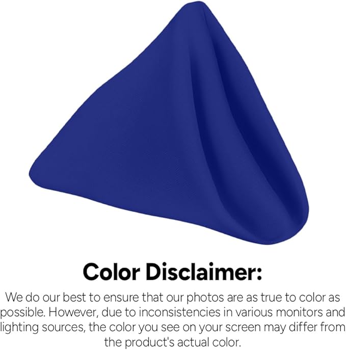 Avalon Kitchen Royal Blue Cloth Napkins Bulk (Pack of 24) - 100% Polyester Dinner Linen Napkins Cloth Washable & Reusable - Durable with Hemmed Edges - Ideal for Parties and Weddings (17x17 Inches)