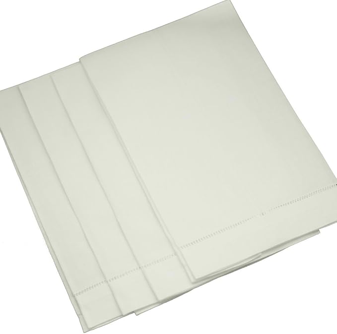 4-Pack 14" X 22" Ivory Flour Sack Towels - Linen & Cotton Kitchen & Bathroom Towels