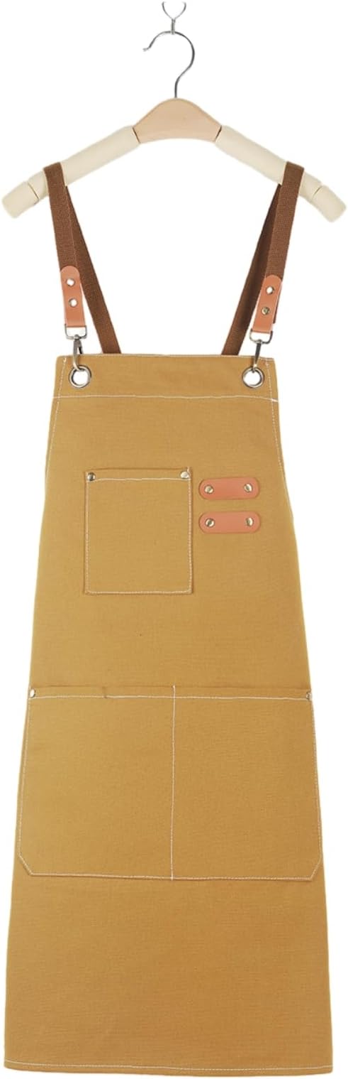 Kitchen Chef Aprons for Women and Men with 3 Pockets for Cooking BBQ Bib Work