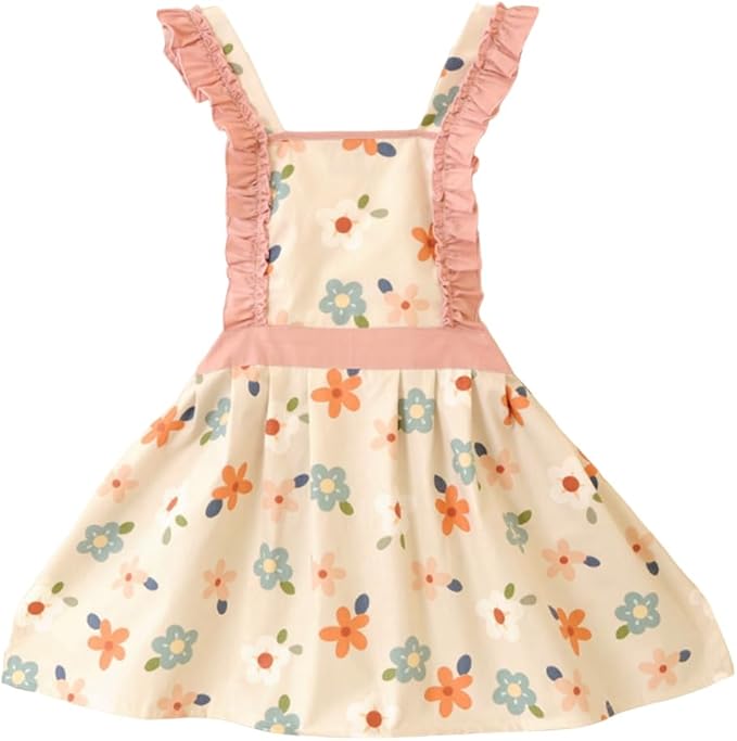 CRB Fashion Kids Cooking Baking Apron | Toddler, Little Girls, Cute Kitchen Chef Aprons