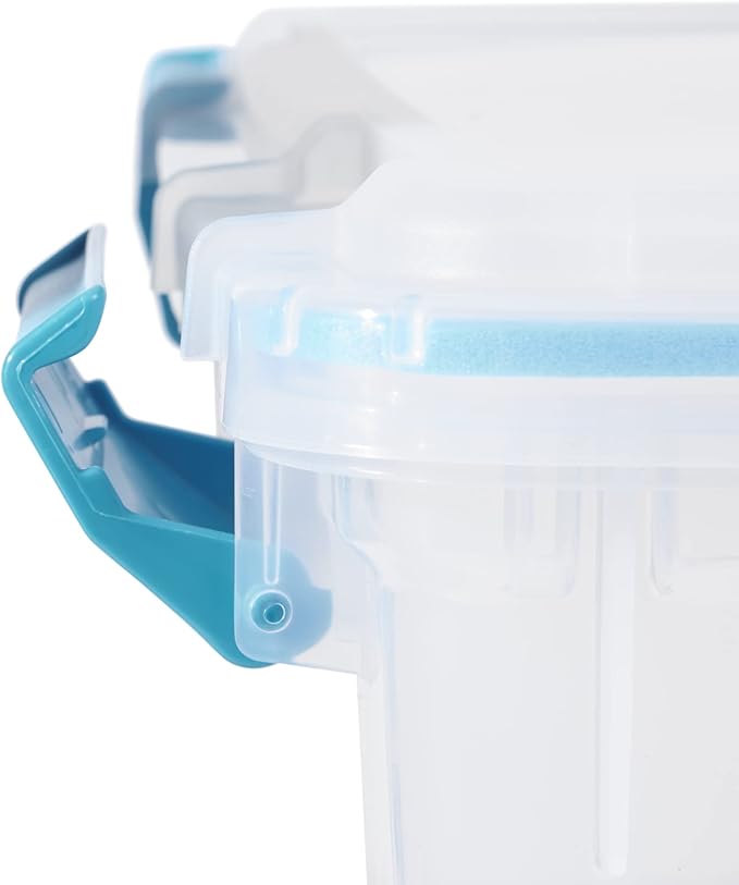 Sterilite Gasket Box, Stackable Storage Bin with Latching Lid, 54 Quart, 16 Pack