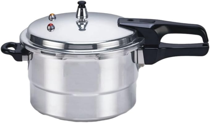 Small Pressure Cooker 4 Quart，Aluminum Pressure Cooker Compatible with Gas & Induction Cooker Fast Cooking Pot Even Heat Distribution for 2-3 People