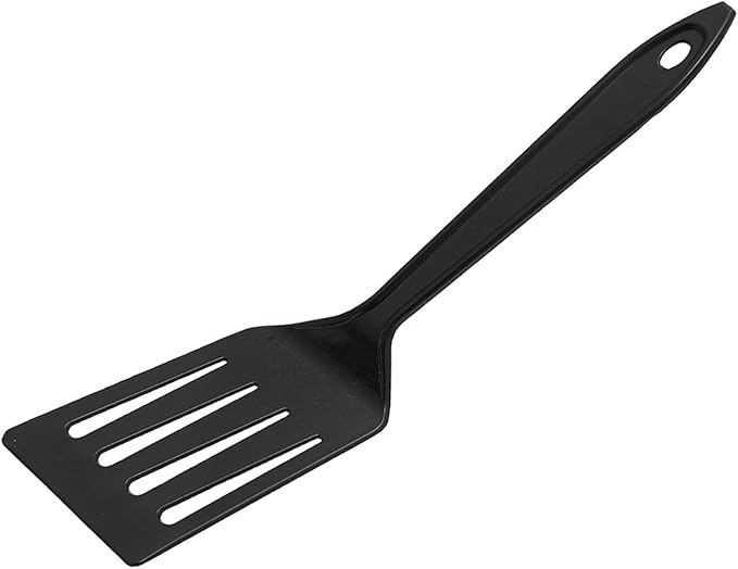 Hutzler 11-inch LOPOL Reinforced Nylon Slotted Spatula Turner, Set of 2 (Black)