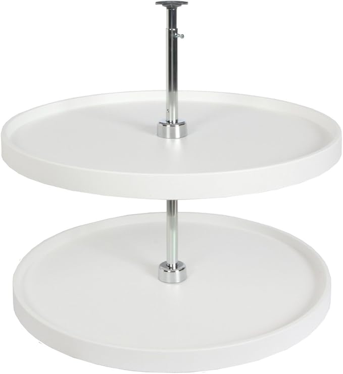 Knape & Vogt PFN28ST-W 31.5 by 28 by 28 Full-Round Polymer Lazy Susan Cabinet Organizer,White