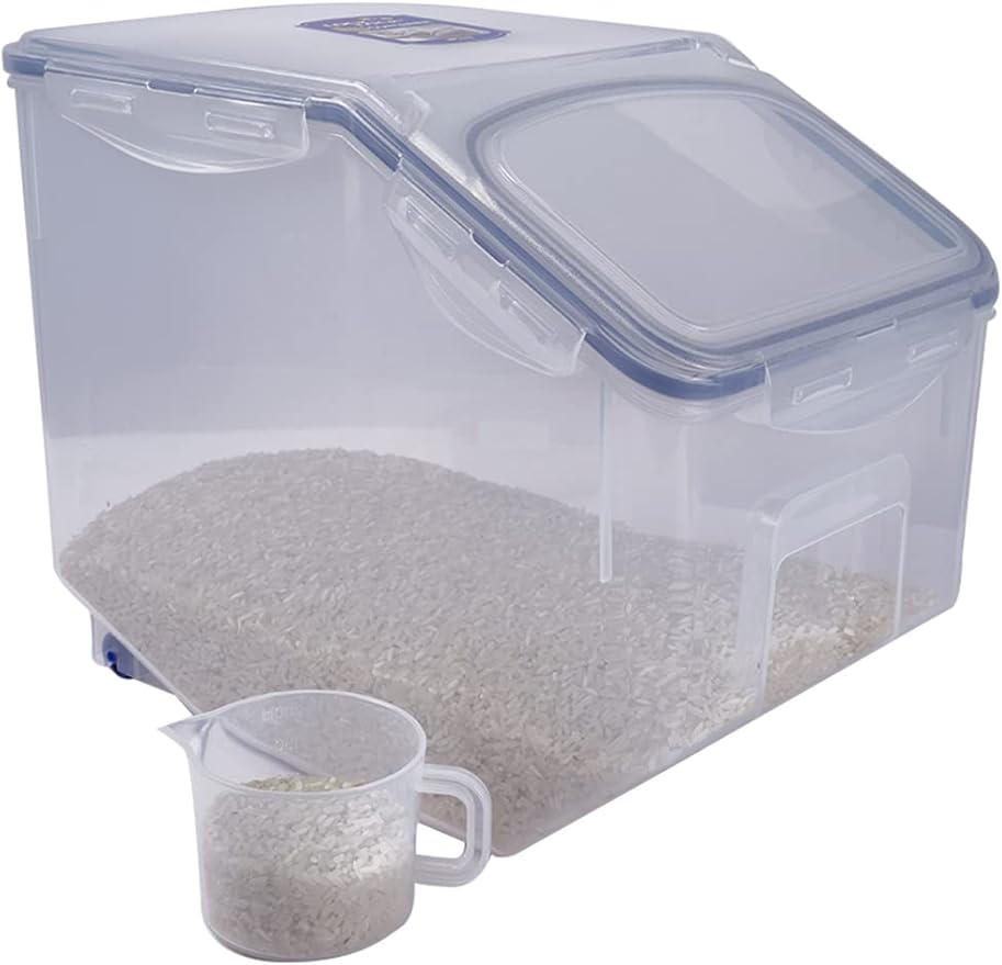 Lock & Lock Bulk Storage Bins Food Storage Container with Wheels (50.72-Cup)