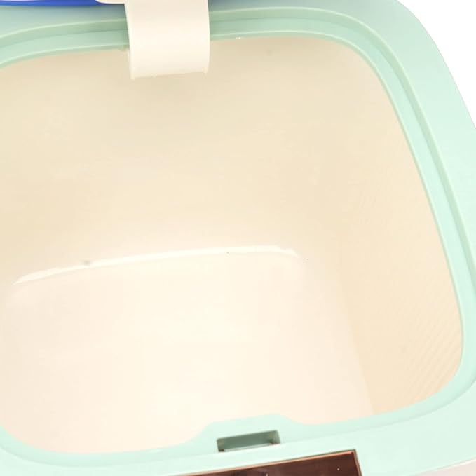 Pssopp Rice Storage Container, 22.lb Food Storage Container with Lid and Measuring Cup, Moistureproof Cereal Grain Storage Box for Beans Grain Flour and Pet Food (Light Green)