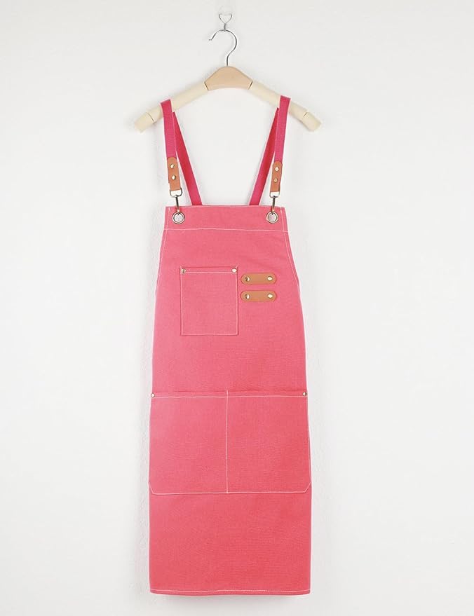 Kitchen Chef Aprons for Women and Men with 3 Pockets for Cooking BBQ Bib Work
