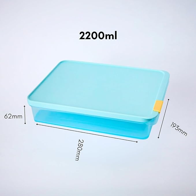 LocknLock HFL105 Freezer Fit Plastic Food Storage Container with Lid for Kitchen, Lunch, Meal Prep, and Leftovers, BPA-Free, Airtight, Leakproof, Microwave, Dishwasher-Safe, 2.2L