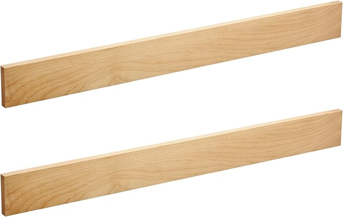 Leinuosen 2 Pack Maple Veneer Wood Drawer Divider Accessory 22 x 2.36 x 0.47 Inch Cuttable DIY Wood Divider for Drawer Organizers, Storing Cutlery, Knives and Tools
