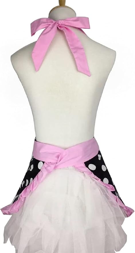 RosieLily Retro Aprons for Women with Pockets Vintage Apron Kitchen Apron for Cooking Baking Cute