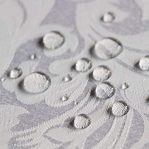 EHouseHome Damask Jacquard Cloth Napkins Waterproof Spillproof Polyester Fabric Napkins,White,Set of 4, 17 x 17 Inch
