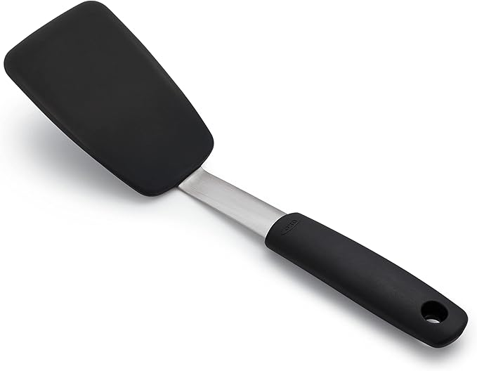 OXO Good Grips Small Silicone Flexible Turner Black & Good Grips Silicone Flexible Omelet Turner