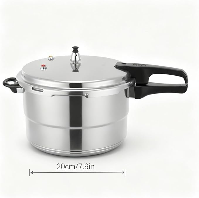 Small Pressure Cooker, Mini Aluminum Alloy Pressure Cooker with Magnetic bottom, Safety and Durable Compact Pressure Canner compatible for induction cookers and gas stoves (4L)