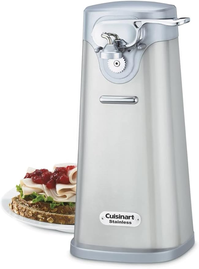 Cuisinart SCO-60 Deluxe Electric Can Opener,Quality-Engineered Motor System Allows you to Open Any Size Can,Stainless Steel,(Pack of 4)
