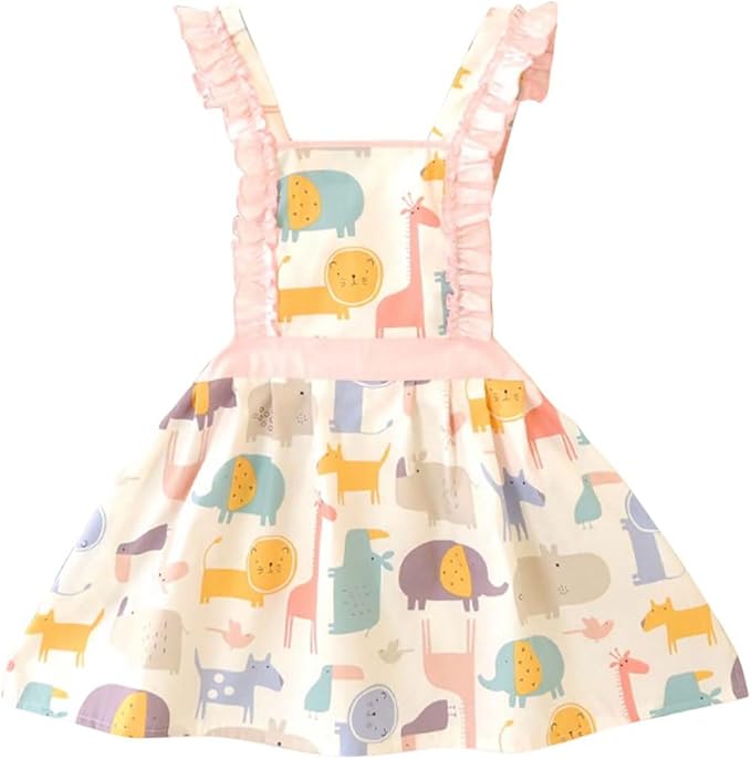CRB Fashion Kids Cooking Baking Apron | Toddler, Little Girls, Cute Kitchen Chef Aprons