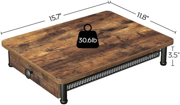 YATINEY Coffee Pod Drawer Holder, Coffee Pod Drawer for K Cup, 35 Capacity Coffee Capsules Storage Organizer, Sliding Mesh Basket, for Home Office, Kitchen, Rustic Brown KH08BRG1