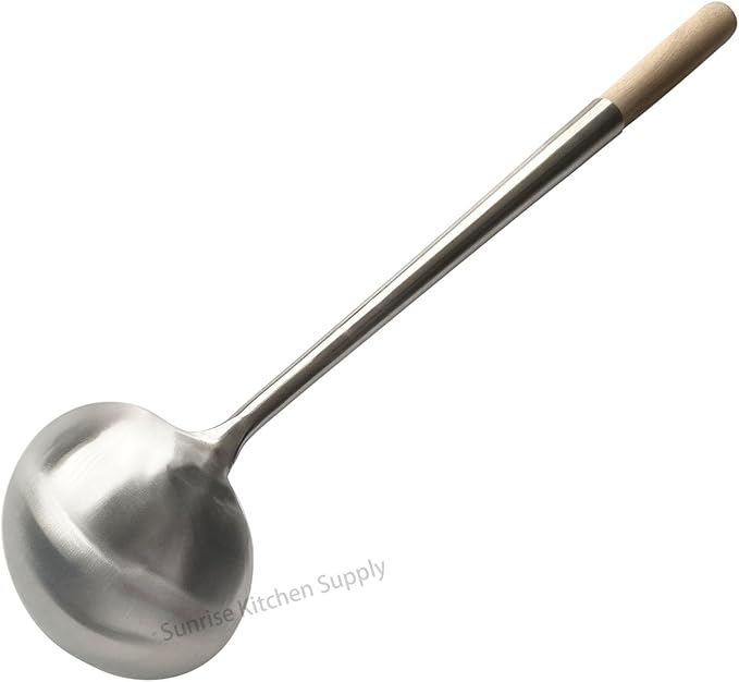 Sunrise Kitchen Supply Commercial Grade Wok Ladle 18.25" (#L)