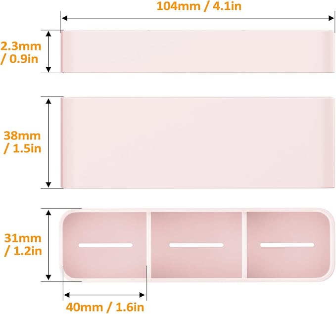 MoodLife 2-Pack Silicone Straw Holder for Cabinet Door,Reusable Adhesive Container for Kitchen Storage Solutions, Cupboard Organizer and Space Saving Hacks (Pink)