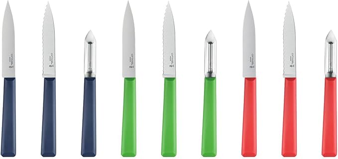 Opinel Les Essentials+ No. 315 Peeler, Corrosion Resistant + Dishwasher Safe, Made in France, Red