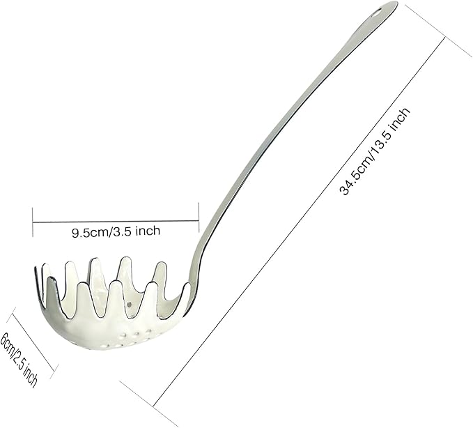 13.5Inch Pasta Spoon, Spaghetti Fork for Noodle, Spaghetti Spoon Server for Pasta