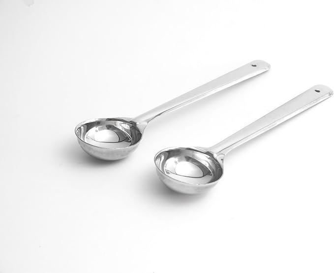 Stainless Steel Deep Ladle | Soup/Milk Ladle | Cooking and Serving Spoon for Kitchen (Pack of 2)