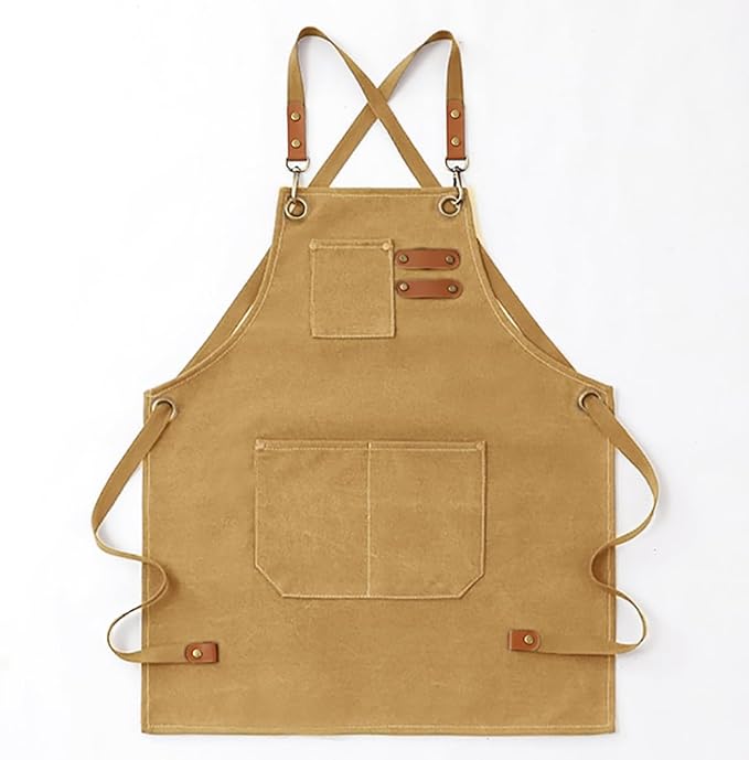 Kitchen Chef Aprons for Women and Men with 3 Pockets for Cooking BBQ Bib Work