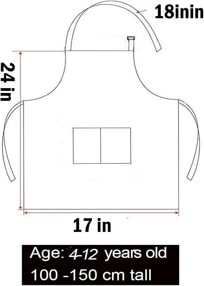 Tamicy 10 Pieces Kids Chef Hat and Apron Set