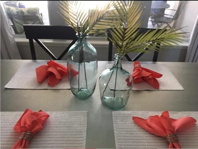 Your Chair Covers Cloth Polyester Napkins, 20 x 20 Inch, Washable Dinner Fabric Linen Napkins with Hemmed Edges for Restaurant, Wedding and Holiday Pack of 10 (Coral)