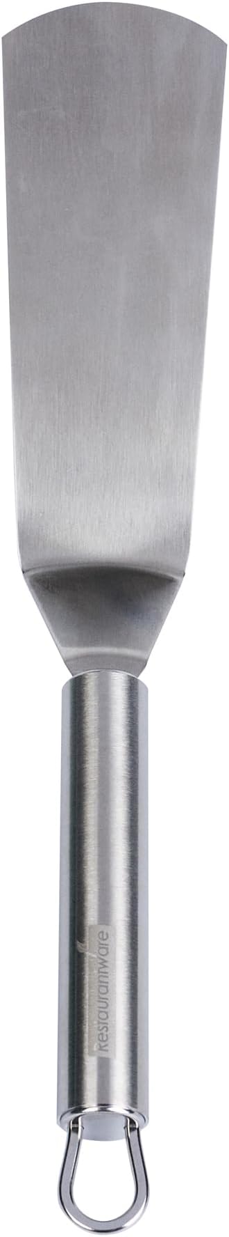 Restaurantware 11" Stainless Steel Turner - 6 Pack - German Standard Kitchen Spatula with Ergonomic Handle, Heat-Resistant - Heavy-Duty Steel Spatula for Flipping Burgers, Eggs, Meat