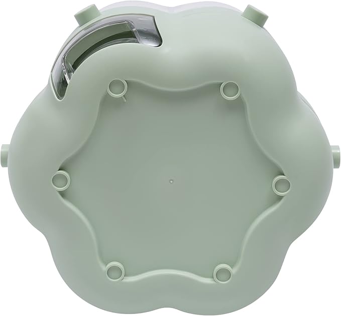 Cereal Dispenser Countertop 360° Rotating Grain Storage Container 13.2-27.56 Lbs Rice Dispenser 6 Grids Dry Food Dispenser Candy Dispensers for Grains, Beans, Rice (Matcha Color, 17.64Lbs)