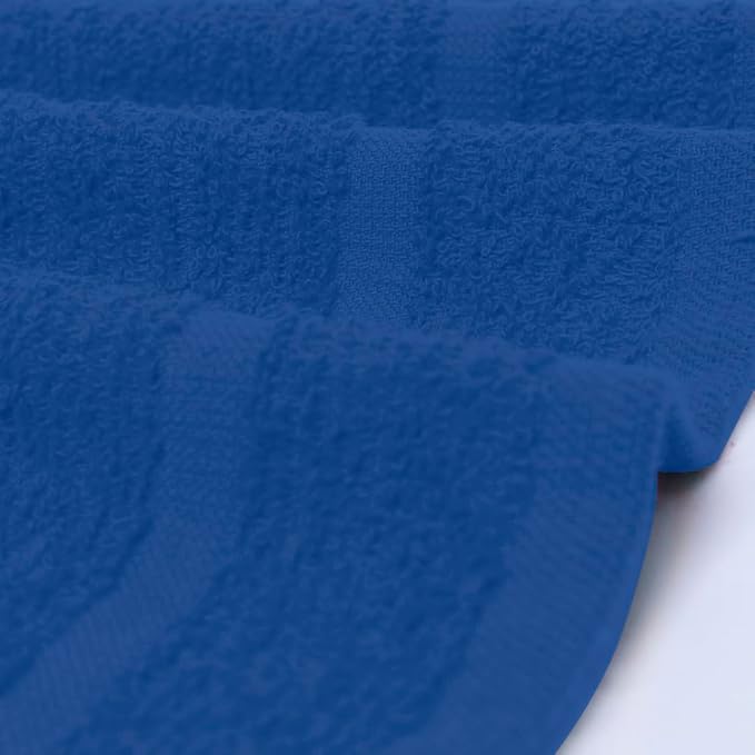 Avalon Towels Cotton Washcloths 24-Pack – 12 x 12 Inch Blue Super Soft & Absorbent Ring-Spun Cotton Wash Cloths for Face, Bath, Spa, Gym, Hotel & Cleaning