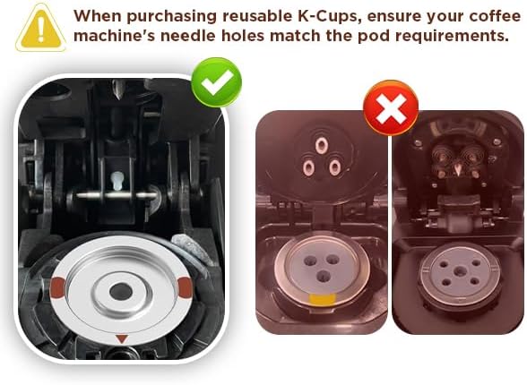 Reusable K Cups for Keurig, Stainless Steel Refillable Coffee Pods Metal K Cup Reusable Coffee Filter for Keurig1.0 & 2.0 K-Classic K-Elite K-Express K-Mini, BPA Free Permanent Coffee Filter(4 pack)