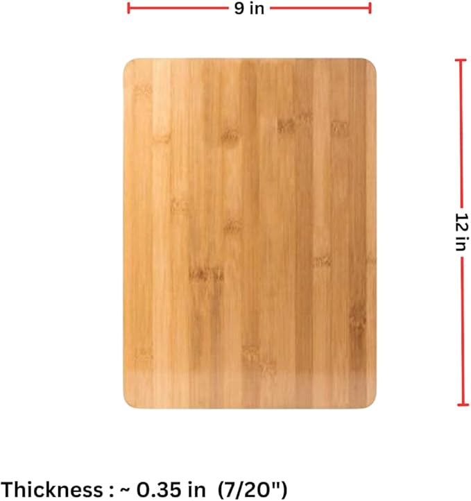 Set of 12, Bulk Wholesale Bamboo Cutting Boards – 12x9" Blank Wood Charcuterie Trays for Snacks, Cheese, Appetizers, Grazing Platter, Engraving Gifts, Epoxy Resin Crafts, or Rustic Wall Deco