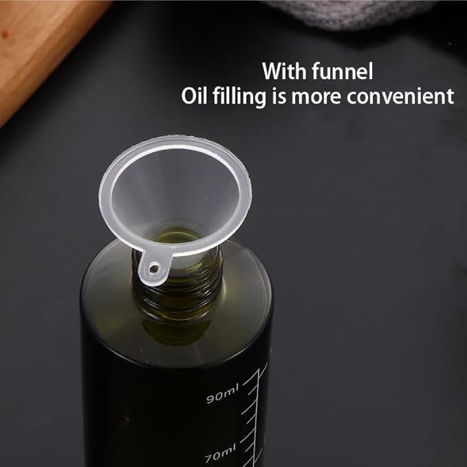 NIKKIER Oil Sprayer for Cooking,100ml Olive Oil Spritzer,Oil Sprayer for Air Fryer, Salad,BBQ,Roasting (Light Blockage)