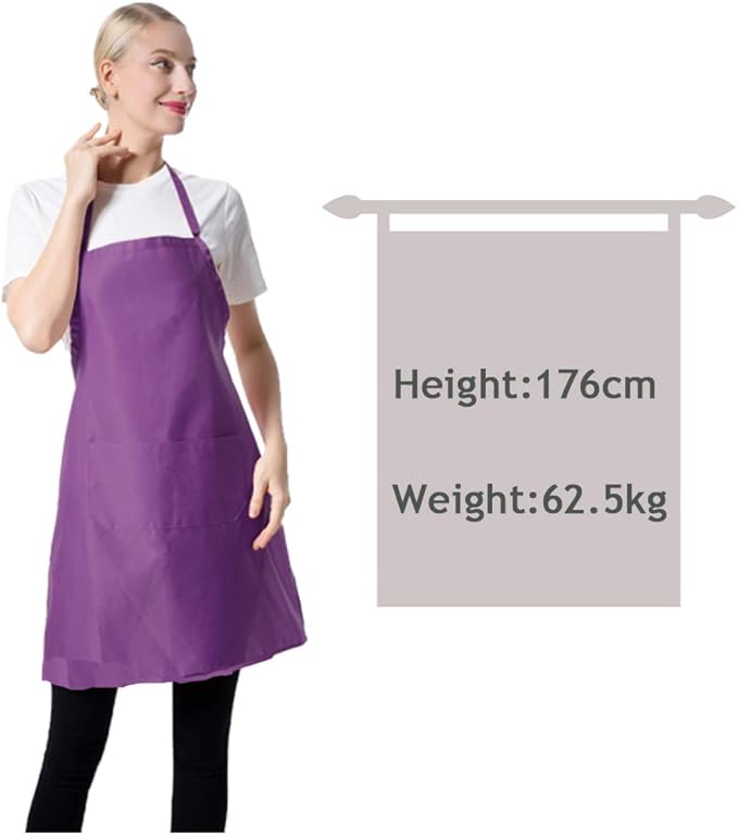 Total 15 PCS Mixed Plain Color Bib Aprons Bulk for Women Men Adult with 2 Front Pockets Chef Cooking Painting Baking(12colours,15pcs)