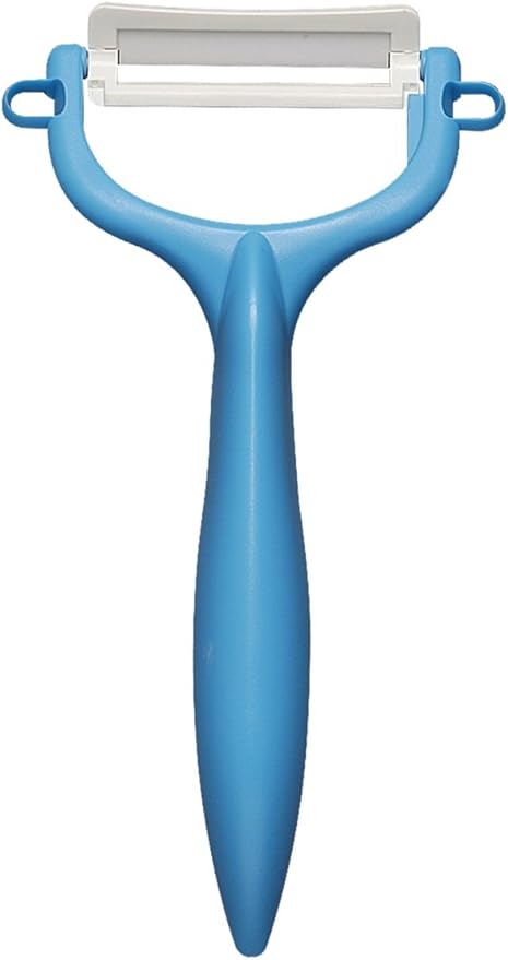 Kyocera CP-99 BU Ceramic Peeler, Rust Free, Easy to Clean, Blue T-Shape, Light and Sharp to Use, Sharp, Lasting Sharpness, No Chance, Disinfecting Bleaching, Made in Japan