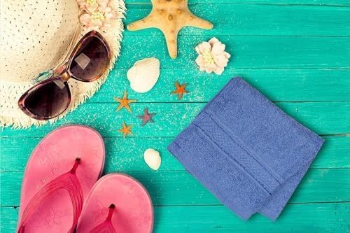 100% Cotton Washcloths 60 Pack|450 GSM|Soft Face & Body Washcloths|Highly Absorbent|Fingertip Towel|12x12 Inches|Multi