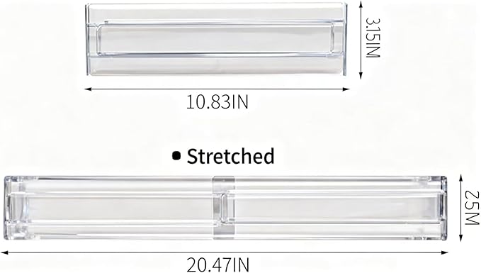 Guo's hyekbe 8 Pack 3.2 Inch Tall ABS Drawer Divider -Expandable from 10.9-20.5''-Adjustable Dresser Drawer Plastic Organizer Separators for Flatware, Utensil, cosmetics，Underwear，office supplies