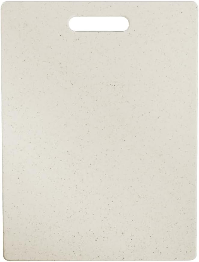 Dexas Superboard Cutting Board with Handle 8.5 x 11 inch Oatmeal Granite, Compact Kitchen Prep Board, Dishwasher Safe, Non-Porous Poly Surface, Made in USA