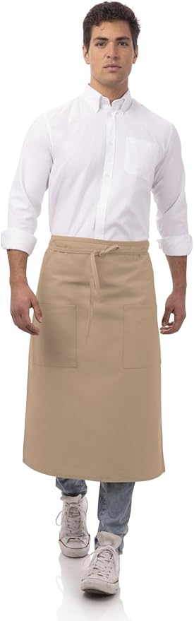 Chef Works Unisex Two Pocket Bistro Apron