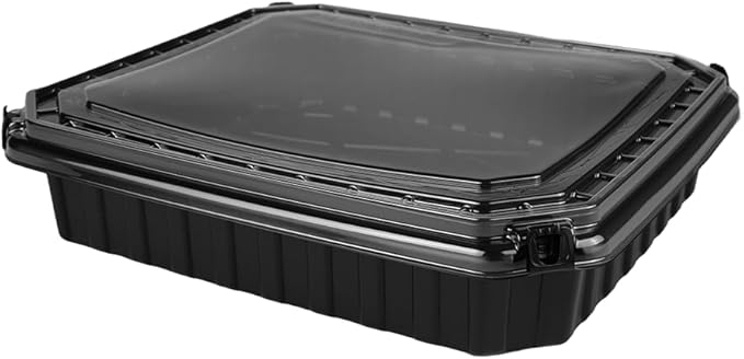 Ultra-Cold Freezer Containers (-30°C/-22°F), Frozen Meal Prep Storage with Lids, Microwave & Freezer-Safe, Perfect for Frozen Meat, Seafood and Hot Meals, 12" x 10" x 2.3", 10 Packs